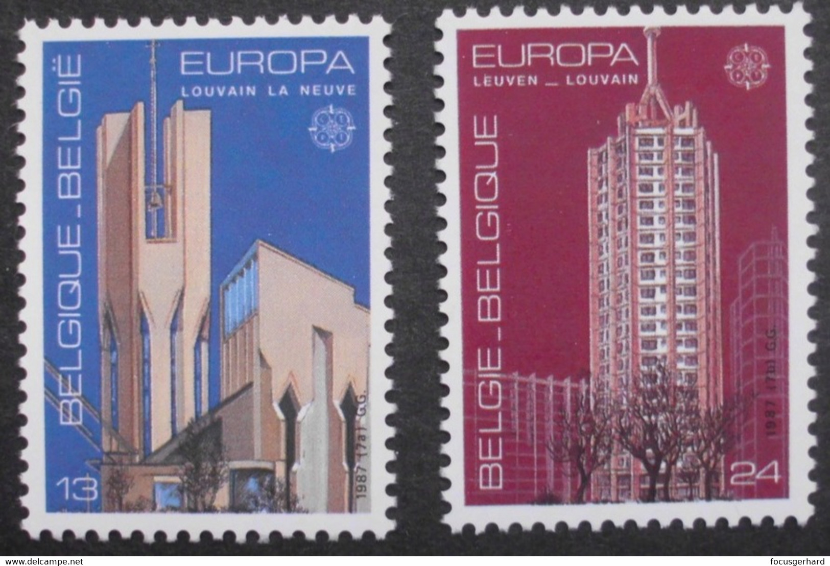 Belgien     Cept   Europa   Moderne Architektur    1987     ** - 1987