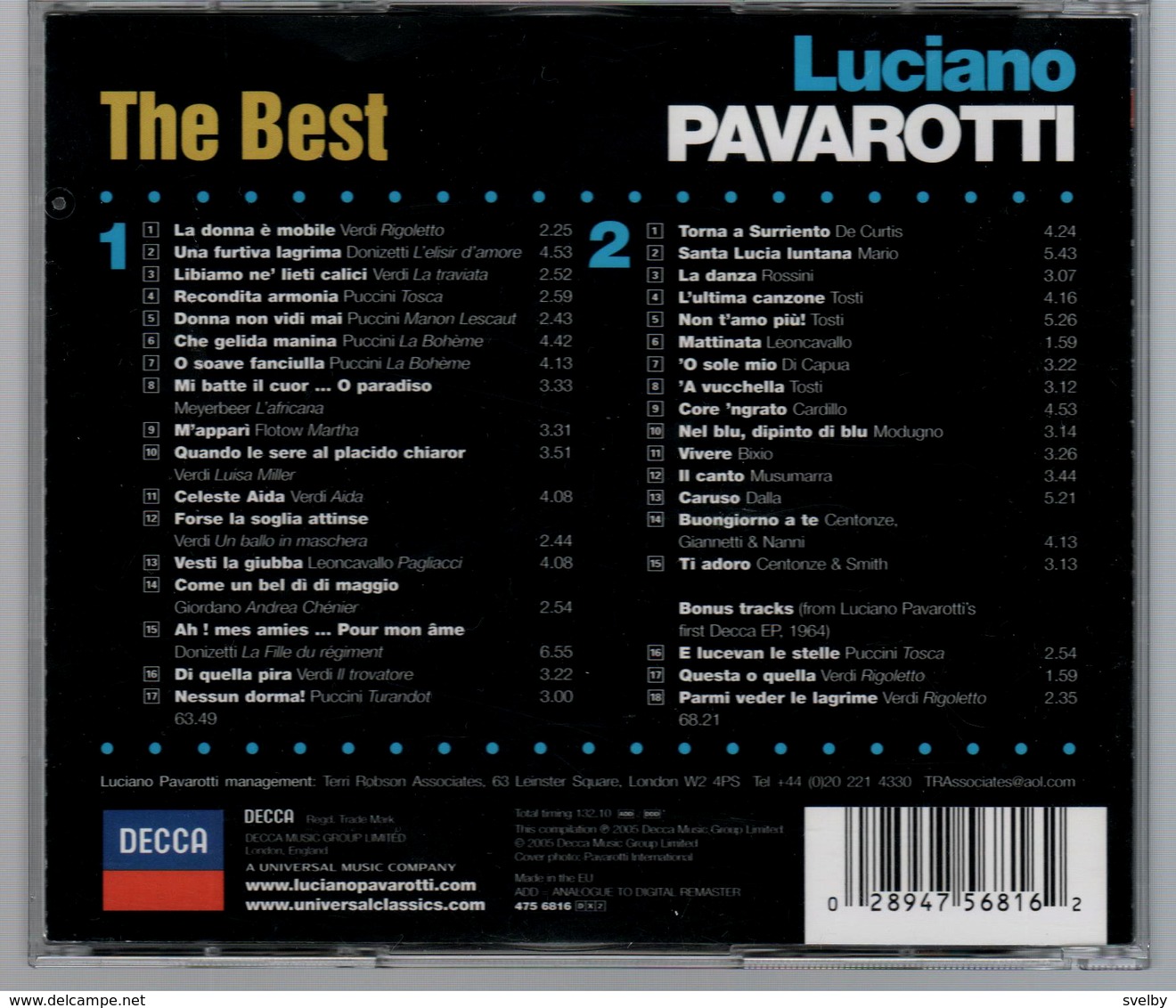 Luciano Pavarotti The Best - Klassik