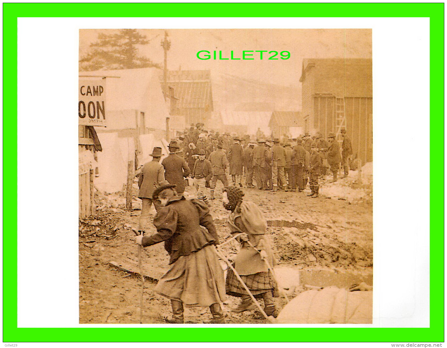 FEMMES - FEMALE PROSPECTORS ON THEIR WAY TO THE KLONDIKE IN 1898 - PHOTO BY B.W. KILBURN -  DIMENSION 12 X 16 Cm - - Femmes