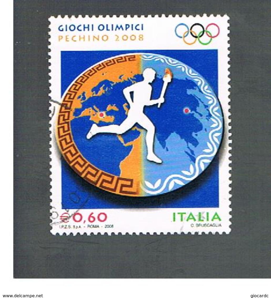 ITALIA REPUBBLICA  -   2008   GIOCHI OLIMPICI DI PECHINO                           -   USATO  ° - 2001-10: Used