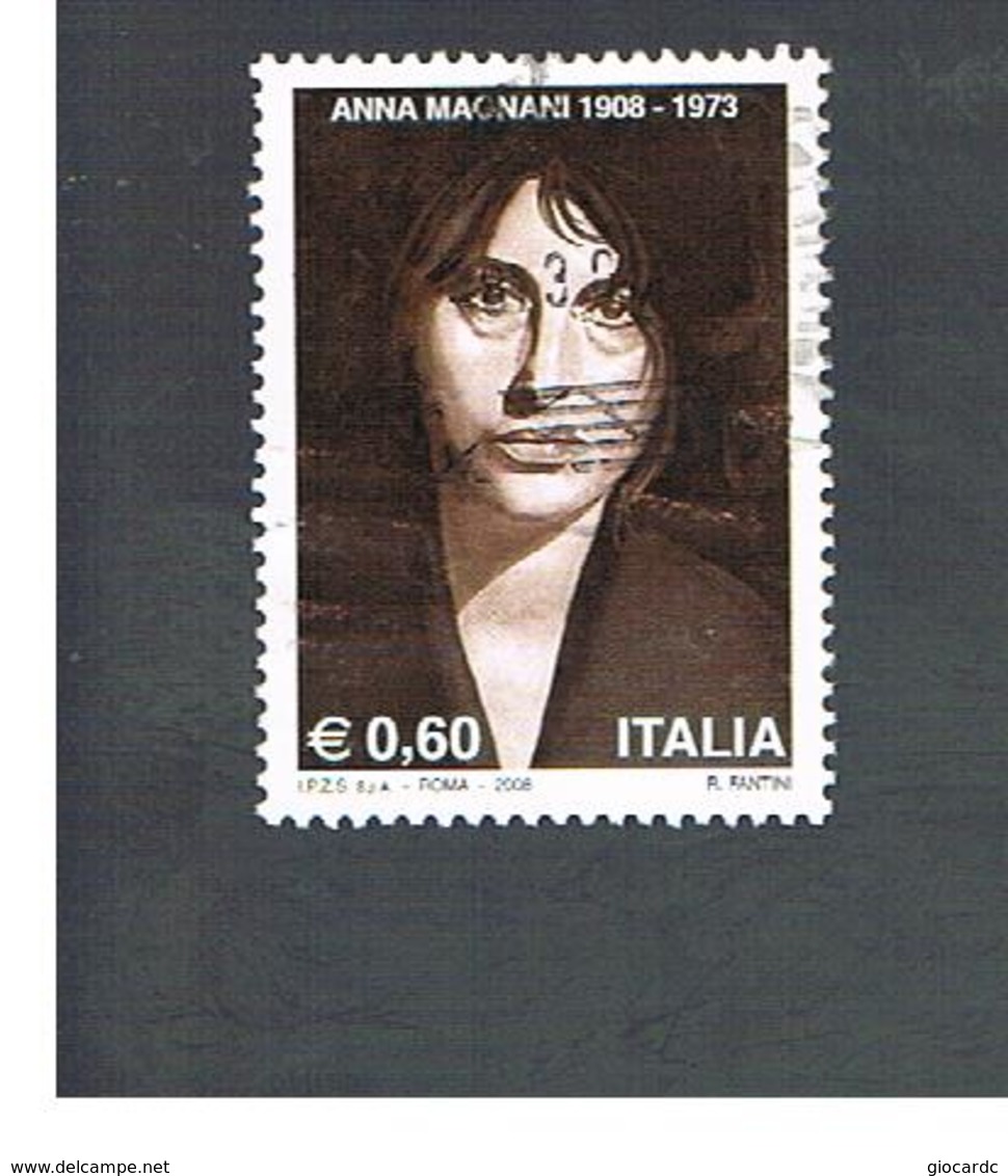 ITALIA REPUBBLICA  -   2008  ANNA MAGNANI                        -   USATO  ° - 2001-10: Usados