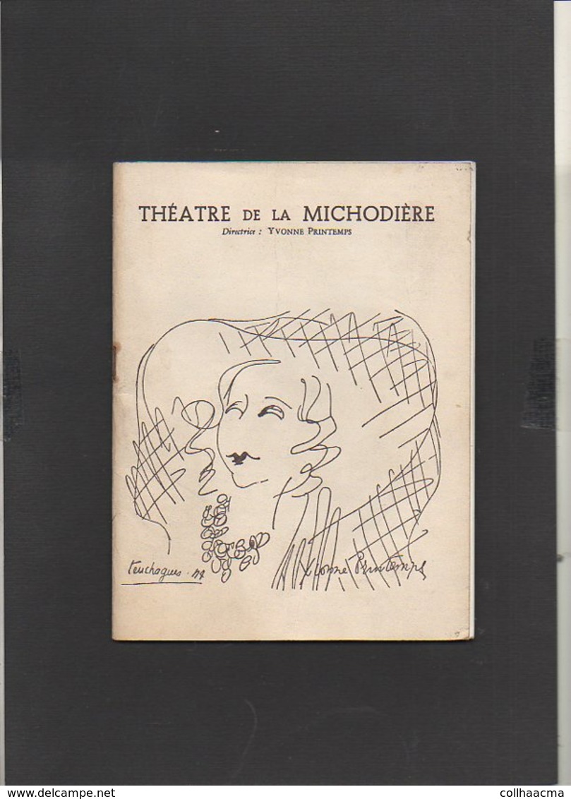 Programme 1960 Théatre De La Michodière "Gog Et Magog" Comédie De Roger Mac Dougall Et Ted Allan (Photos D'Artistes Et ) - Programs