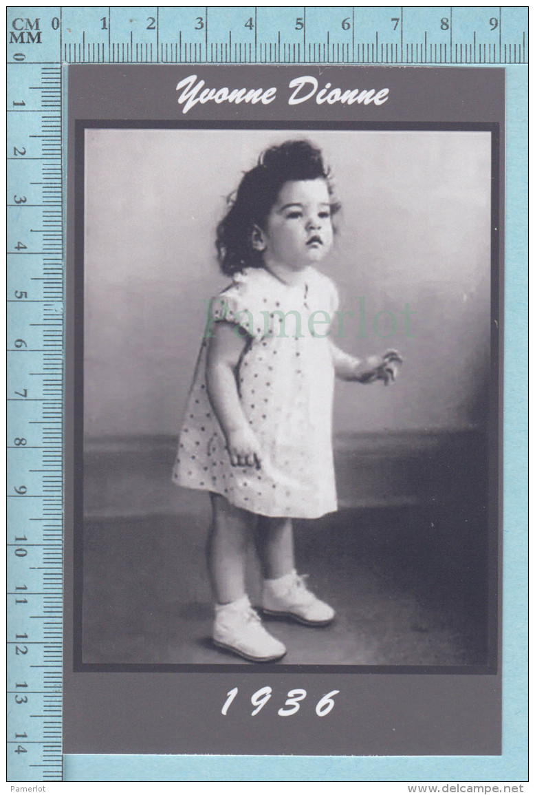 Les Quintuplées Dionne # 64 -  Photo De " Yvonne " à L'age De 2 Ans En 1936,  Fillette, Reproduction - Retratos