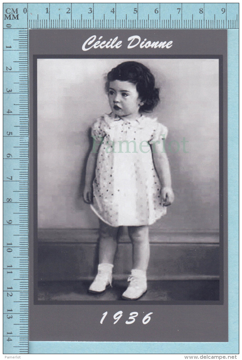 Les Quintuplées Dionne # 61 -  Photo De " Cecile " à L'age De 2 Ans En 1936,  Fillette, Reproduction - Ritratti