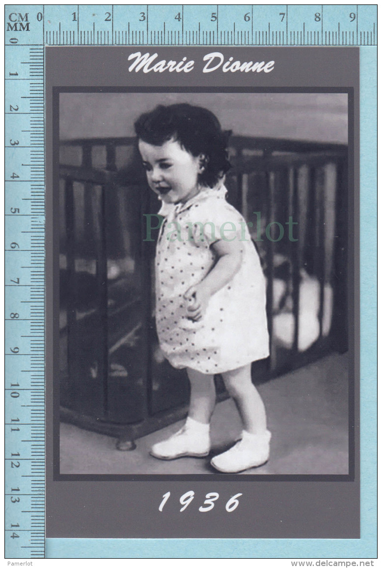 Les Quintuplées Dionne # 60 -  Photo De " Marie " à L'age De 2 Ans En 1936,  Fillette, Reproduction - Ritratti