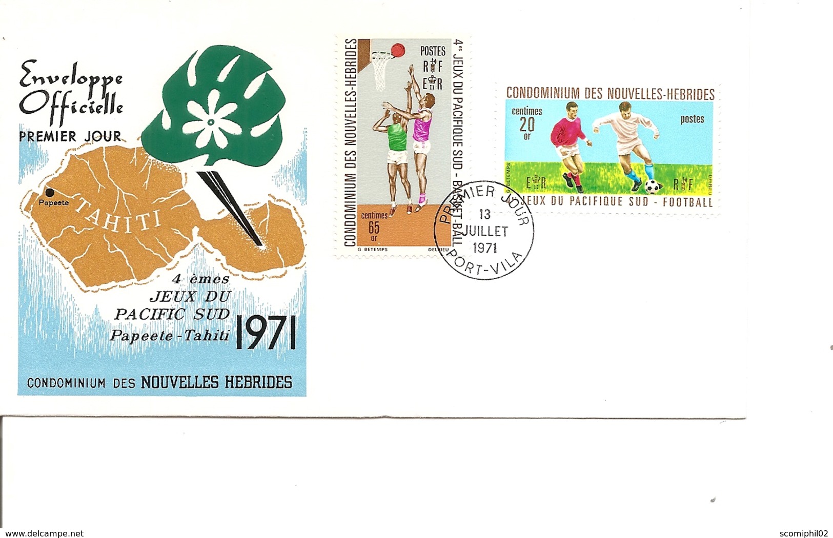 Nouvelles-Hébrides - Sports ( FDC De 1971 à Voir) - Covers & Documents