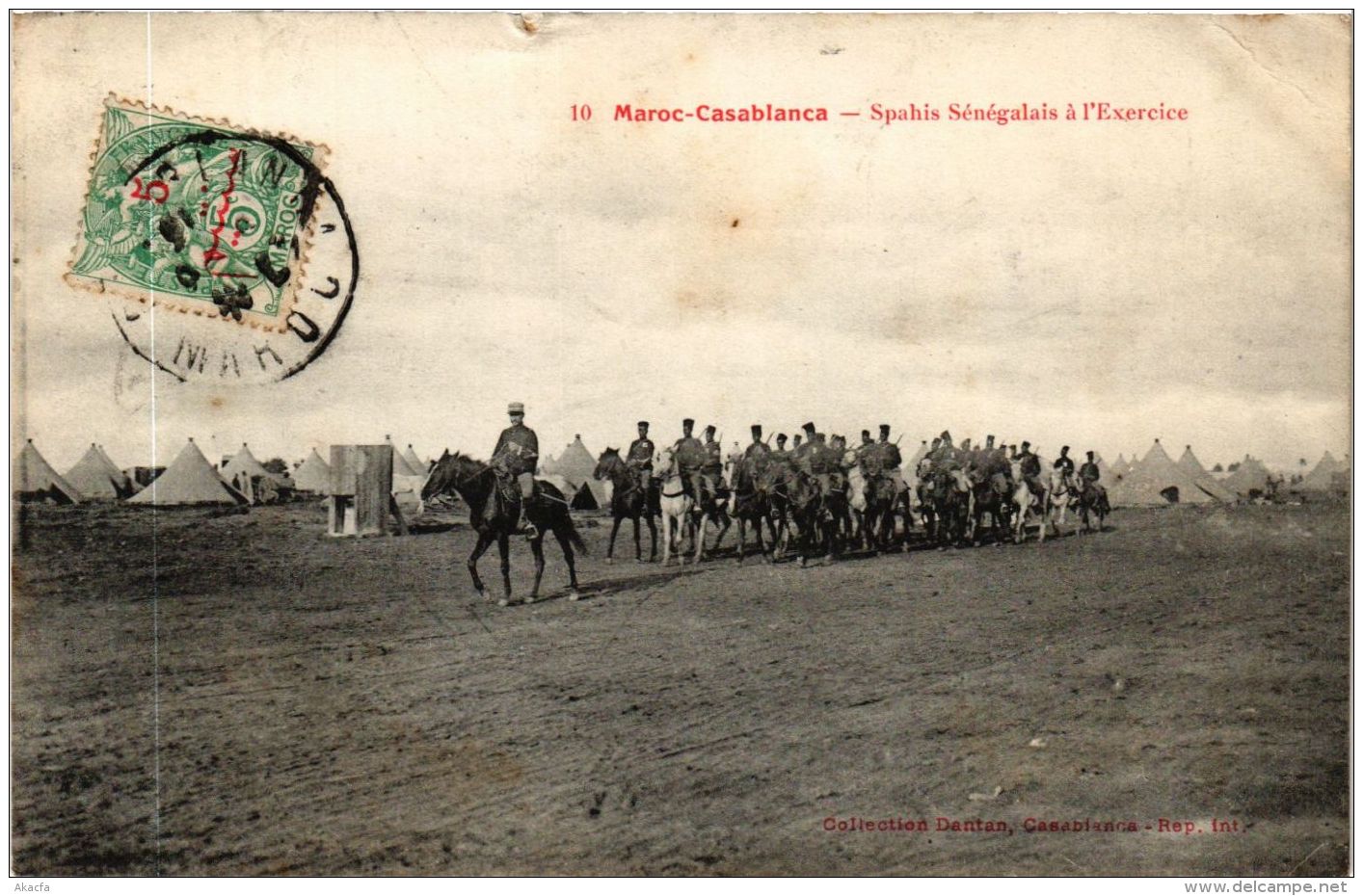 CPA Casablanca- Spahis Sénégalais á L'Exercice. MAROC (669305) - Casablanca