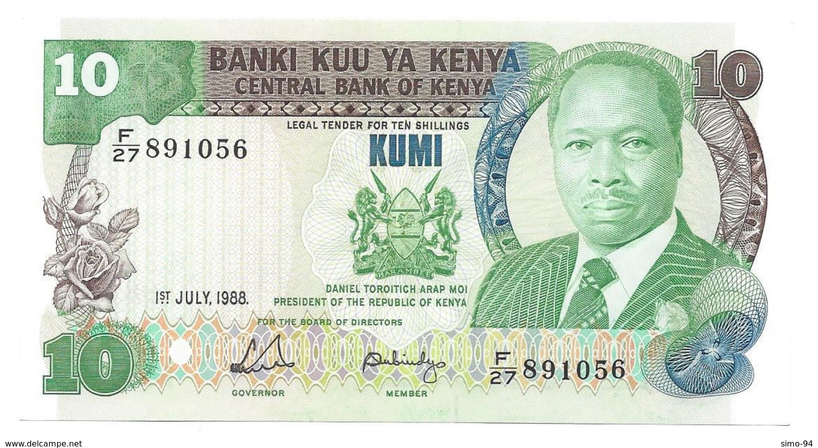 Kenya P.20 10 Shillings 1988   Unc - Kenia