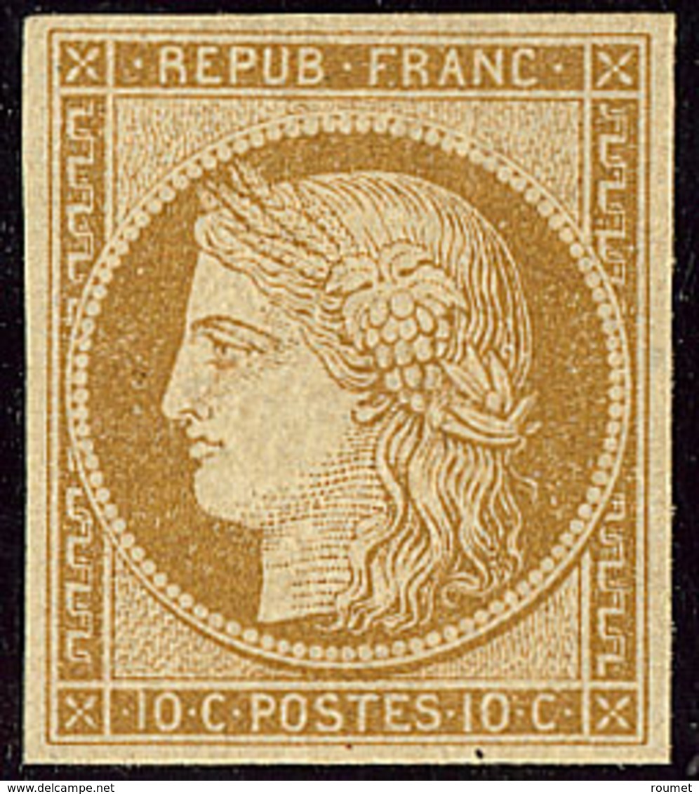 * No 1, Bistre-jaune, Très Frais. - TB. - R - 1849-1850 Cérès