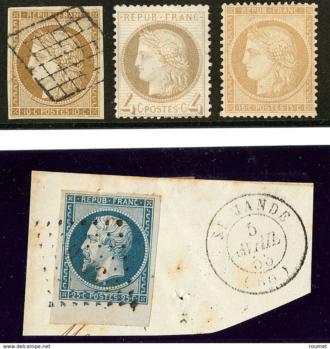 Nos 1, 10 Bdf, 52 (*), 59 (*). - B - 1849-1850 Ceres