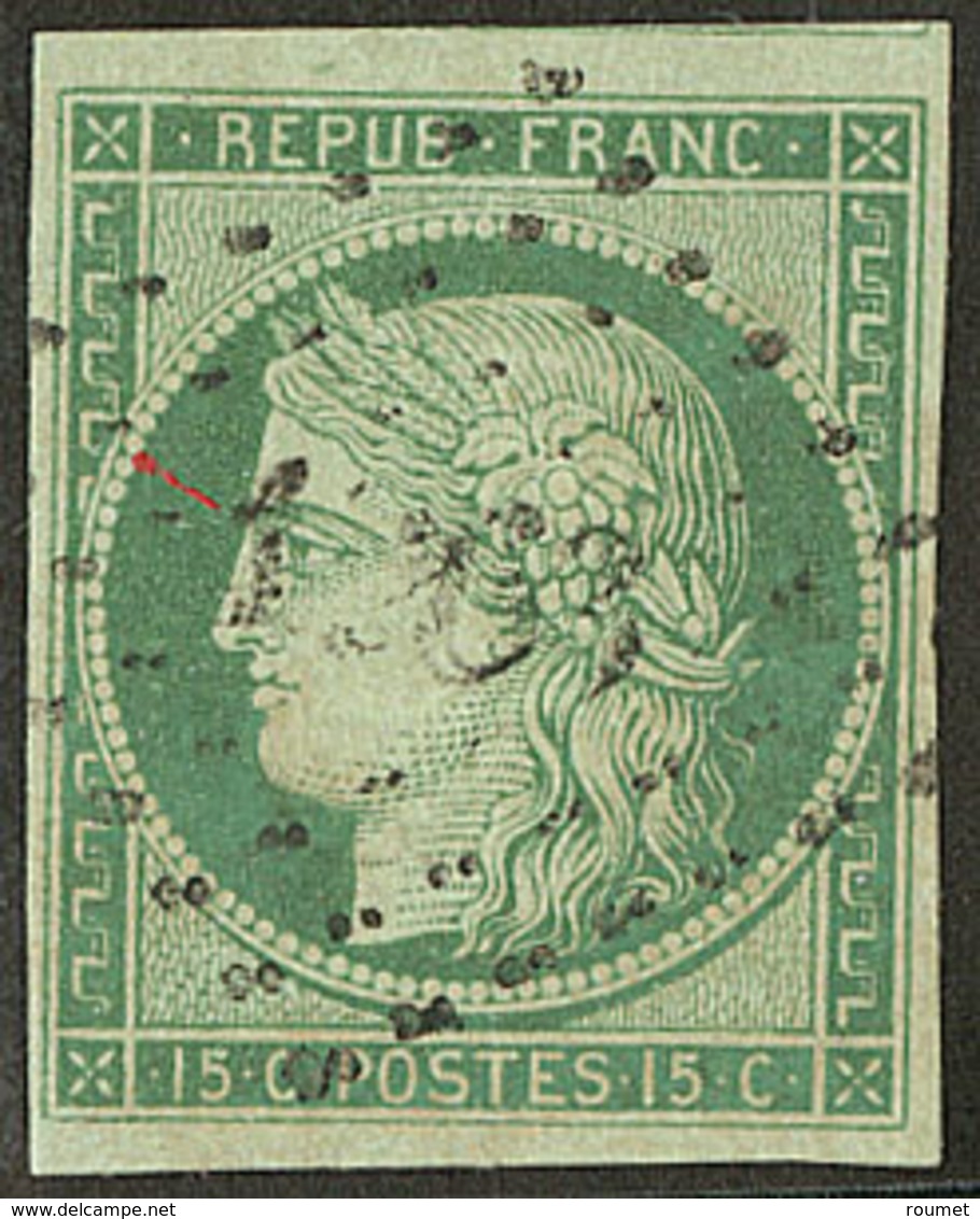 Petits Chiffres. No 2, Vert, Obl Pc, Un Voisin. - TB. - R - 1849-1850 Cérès