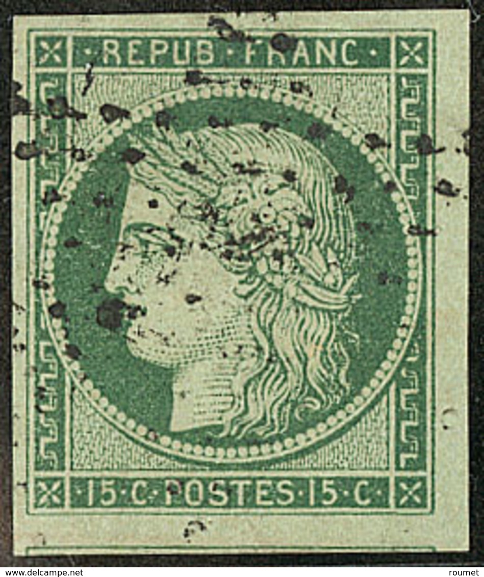 No 2c, Vert Foncé, Un Voisin, Obl étoile, Jolie Pièce. - TB. - R - 1849-1850 Ceres