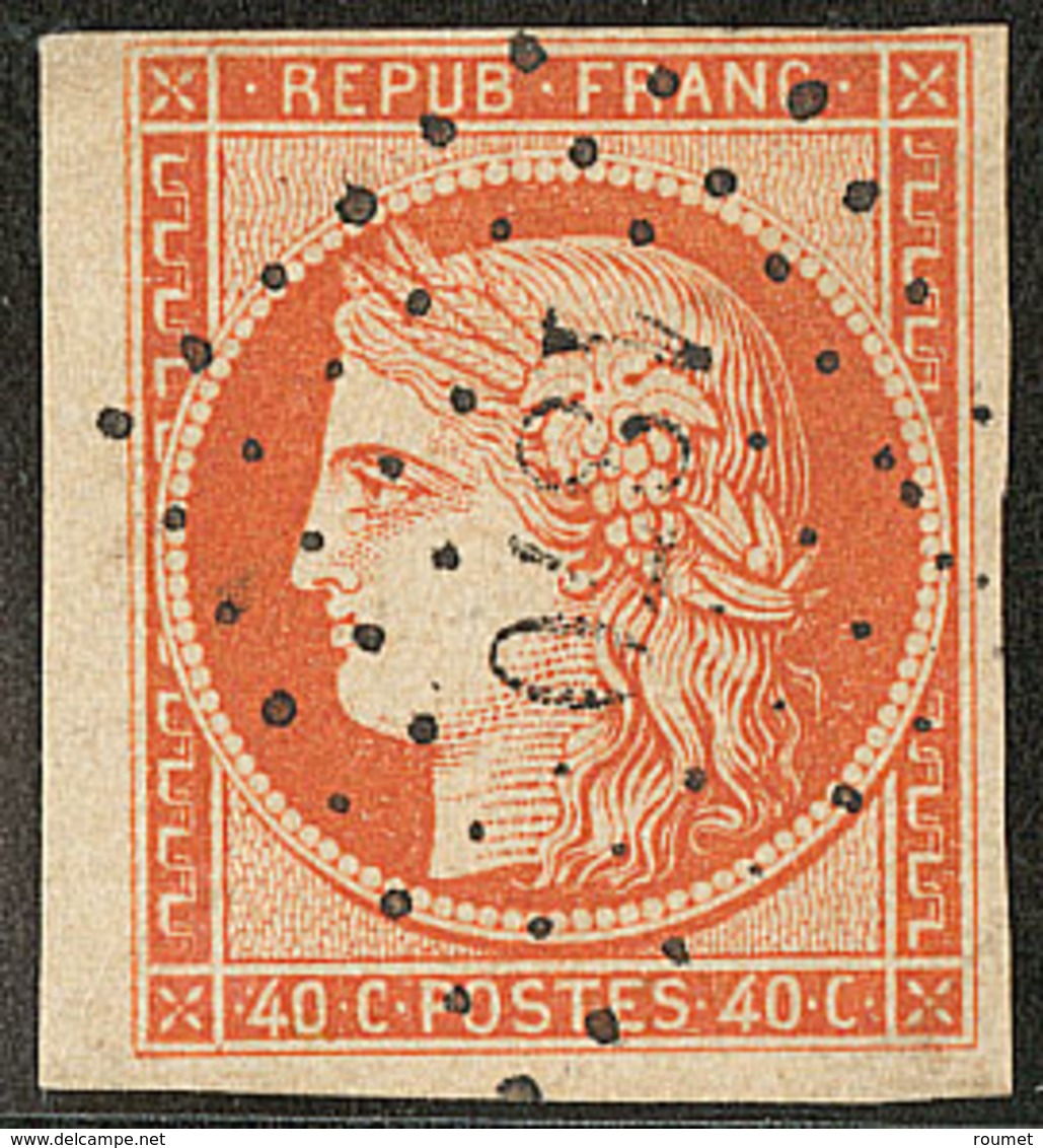 No 5, Petit Bdf, Obl Pc 1870, Nuance Foncée, Petite Marge En Haut Sinon TB - 1849-1850 Ceres