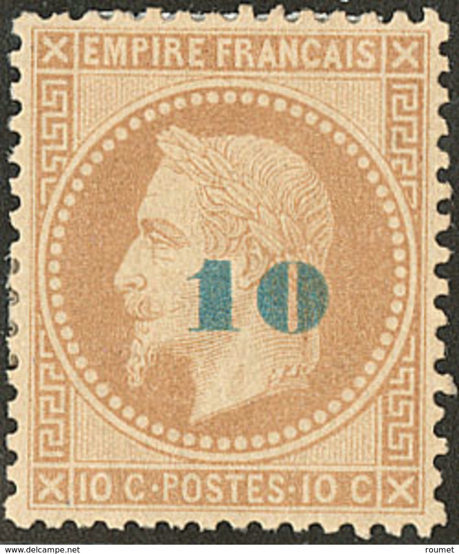 * Non émis. Surcharge Bleu Pâle. No 34a, Très Frais. - TB. - R - 1863-1870 Napoleone III Con Gli Allori
