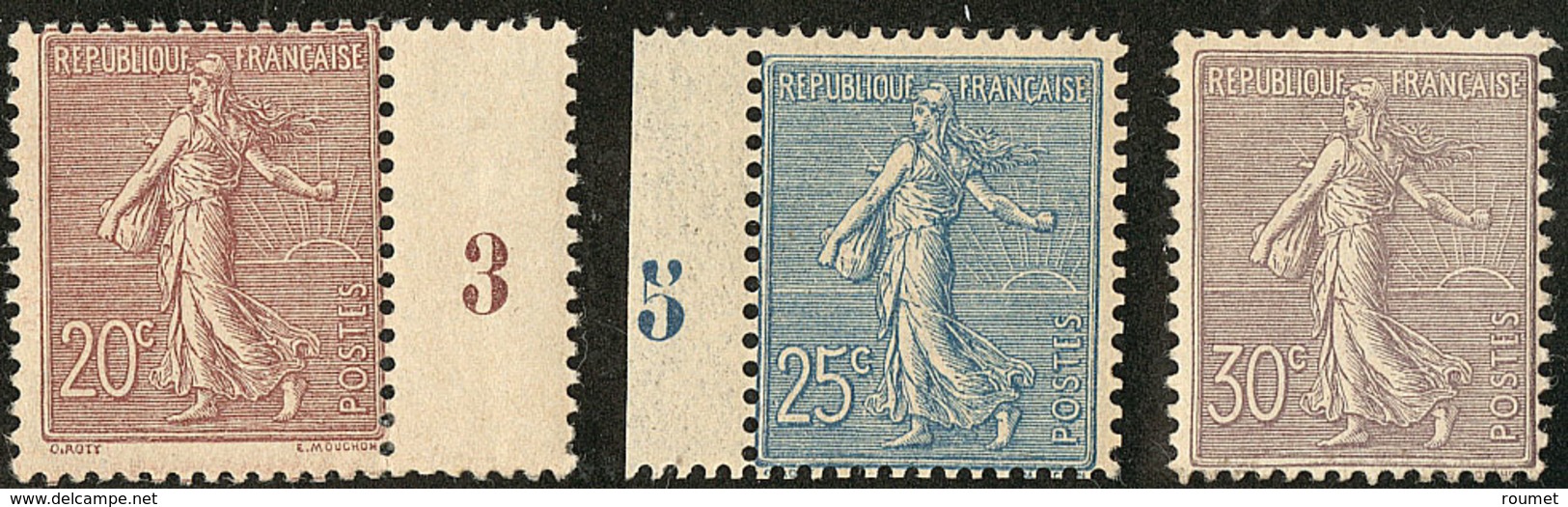 ** Nos 131 Bdf Mill. 3, 132 Bdf Mill. 5, 133. - TB - Autres & Non Classés