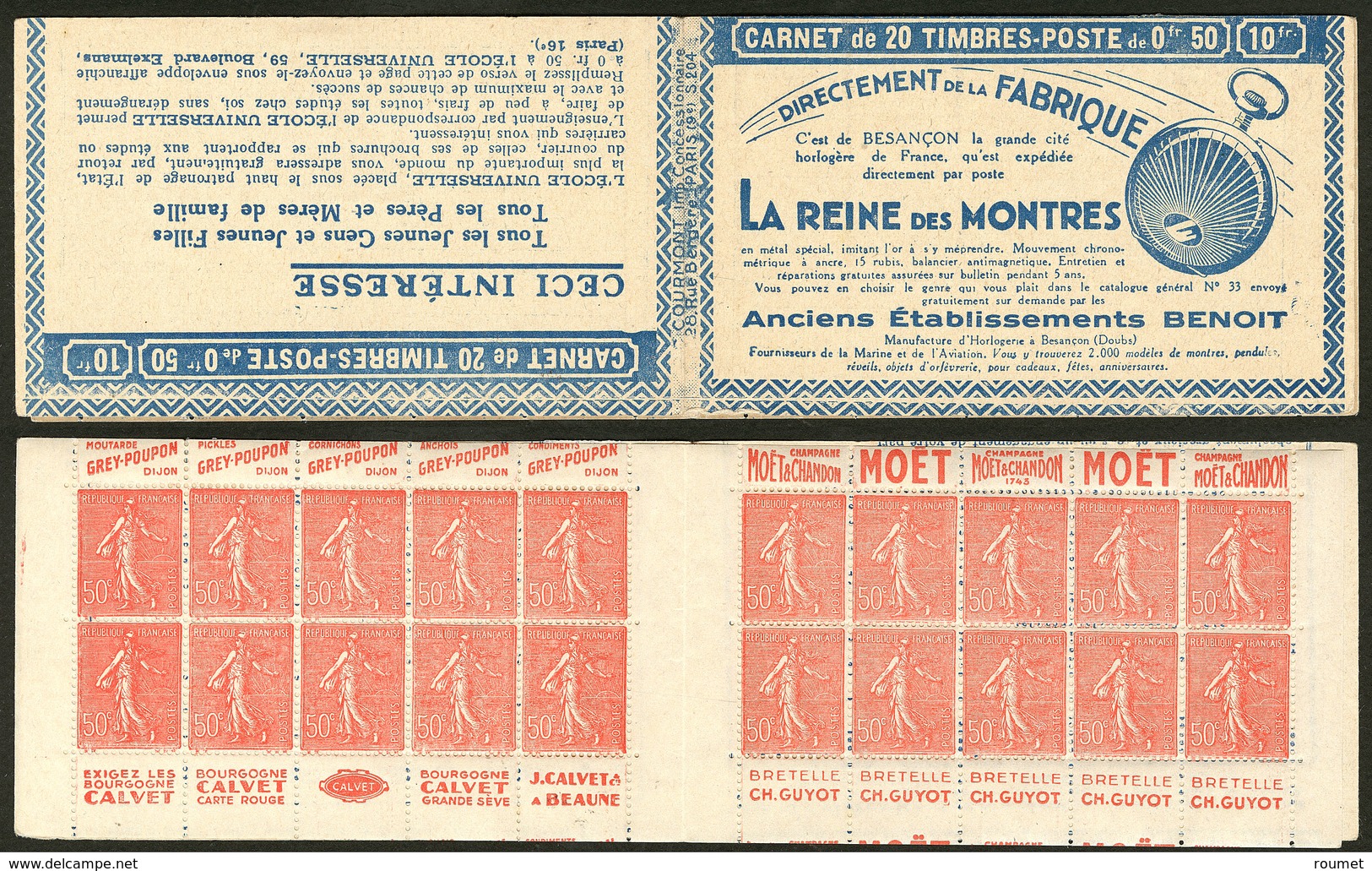 ** No 199C54, Carnet De 20t, S.204, Sans Agrafe. - TB - Autres & Non Classés