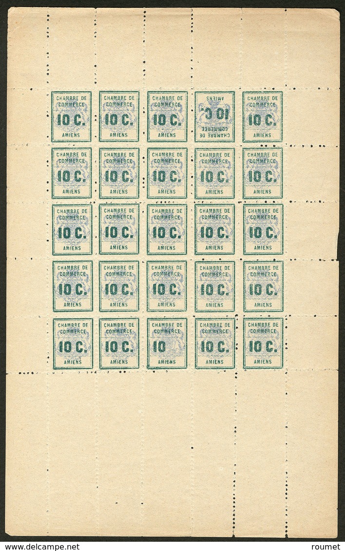 ** Amiens. No 1, Feuille De 25 Ex Avec Les Variétés. - TB - Autres & Non Classés