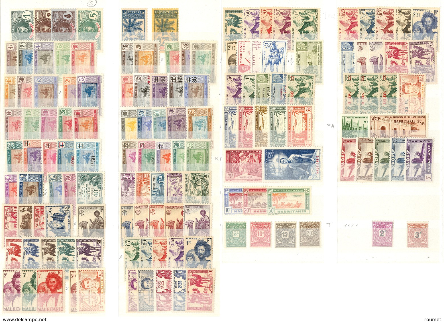 ** Collection. 1906-1944 (Poste, PA, Taxe), Valeurs Moyennes Et Séries Complètes. - TB - Autres & Non Classés
