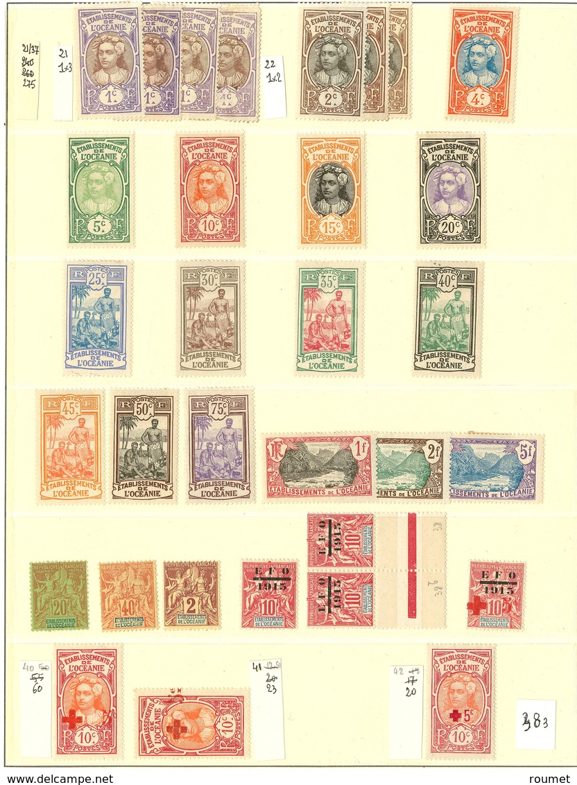 * Collection. 1913-1956 (Poste, PA, Taxe), Complète Sauf FL 140/149, Des Ex ** Après 1942 Et Qqs ND. - TB - Autres & Non Classés