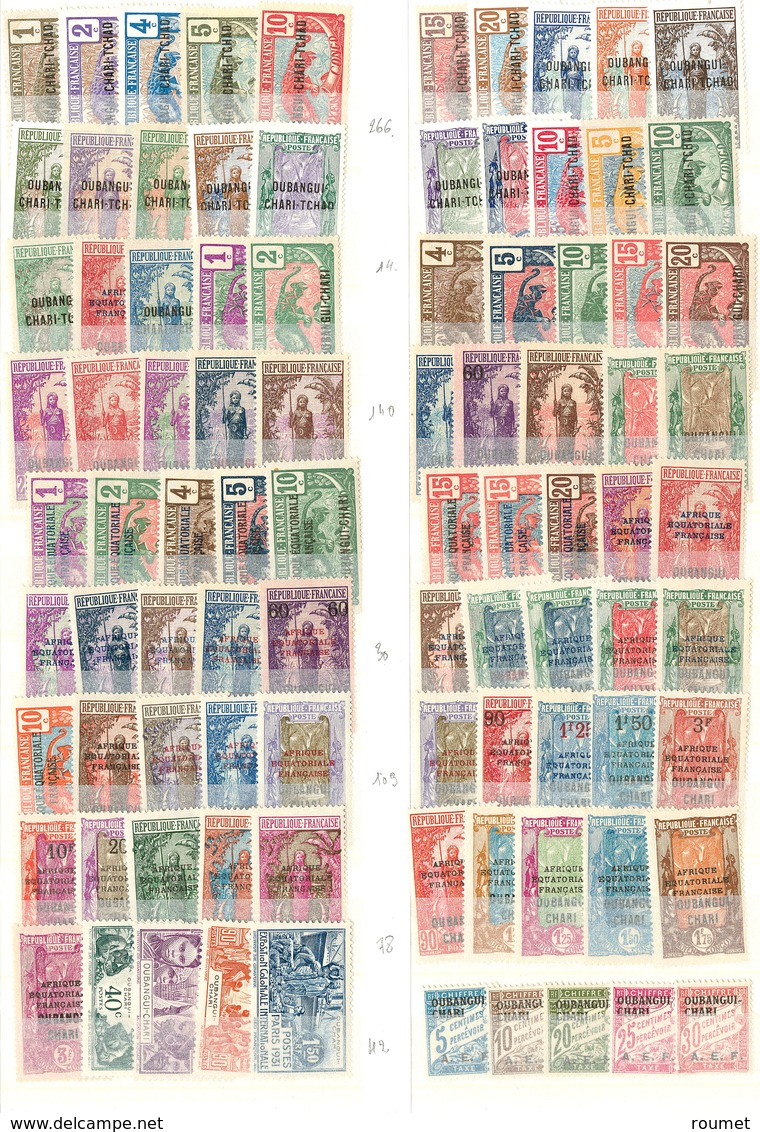 ** OUBANGUI. Collection. 1915-1931 (Poste, Taxe), Complète Sauf N°18 Et 40. - TB - Other & Unclassified