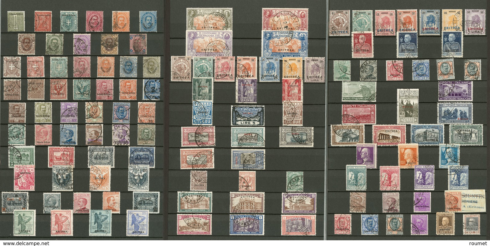 ERYTHREE. Collection. 1893-1934 (Poste, PA, Taxe, Express, Mandats), Complète Sauf Poste 76. - TB - Erythrée