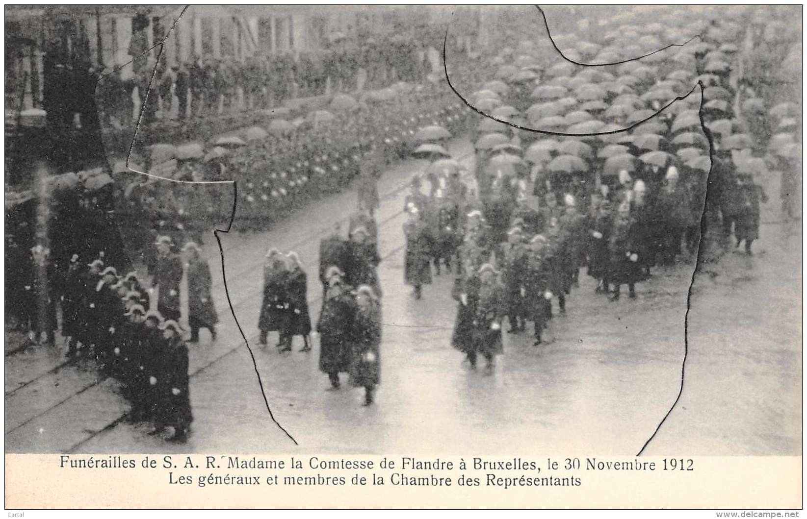 BRUXELLES - Funérailles De S.A.R. Mme La Comtesse De Flandre, Le 30-11-1912 - Les Généraux Et Membres De La Chambre ... - Fêtes, événements