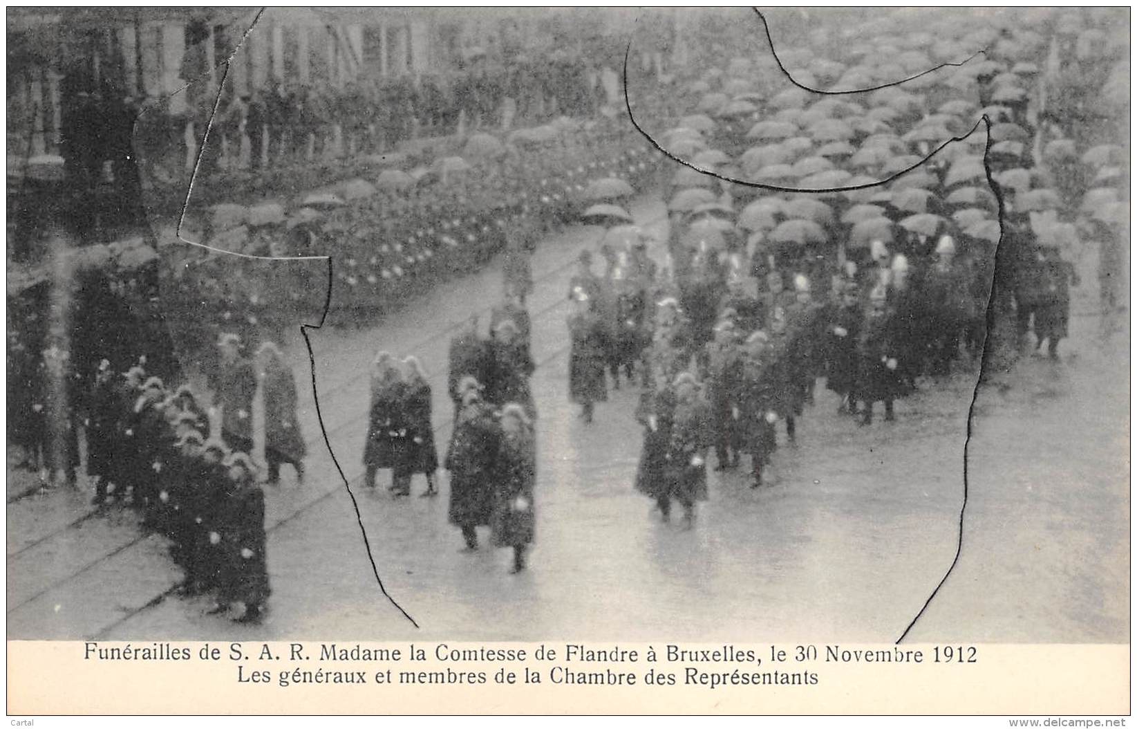 BRUXELLES - Funérailles De S.A.R. Mme La Comtesse De Flandre, Le 30-11-1912 - Les Généraux Et Membres De La Chambre ... - Fêtes, événements