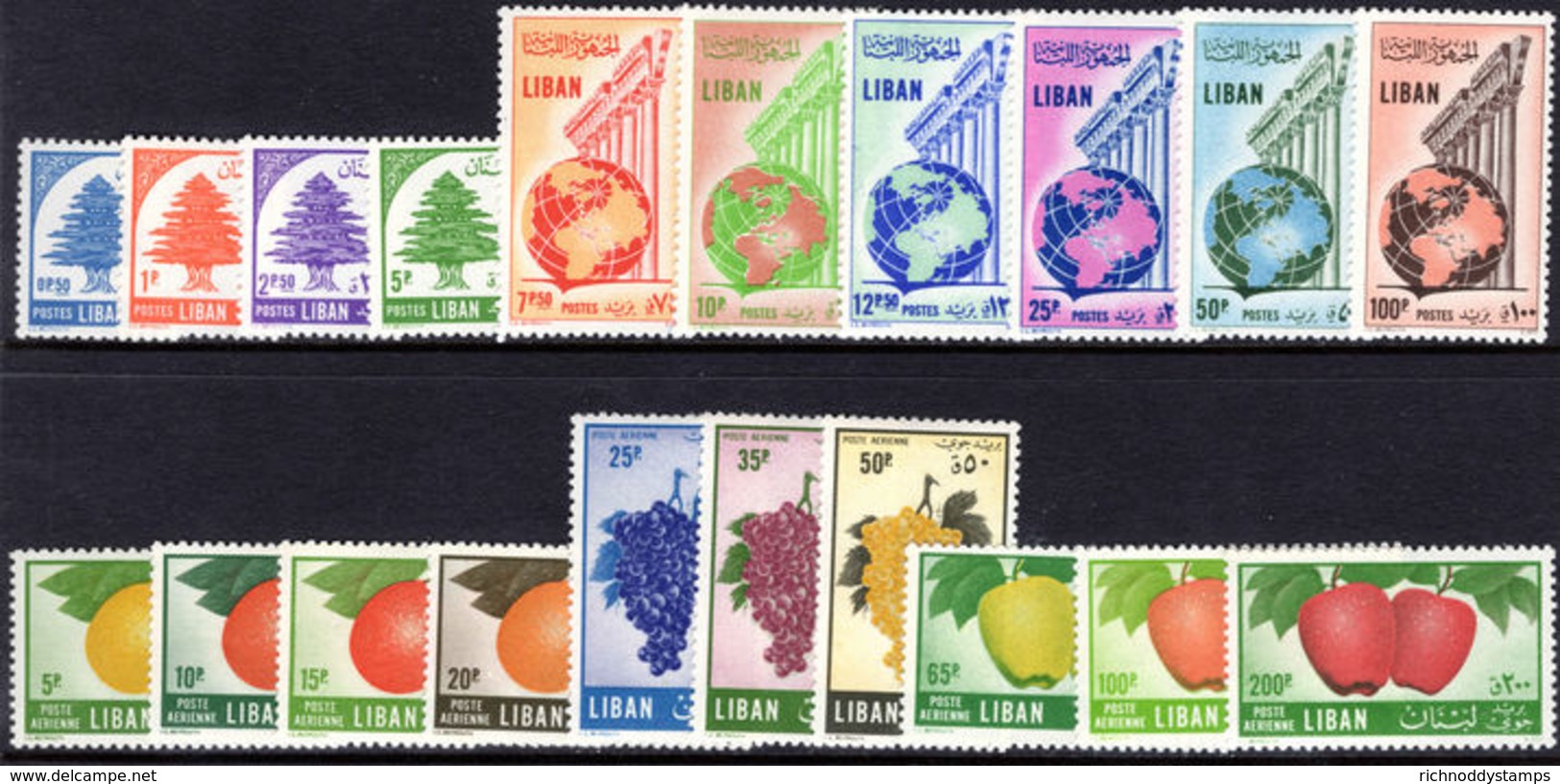 Lebanon 1955 Set Fine Lightly Mounted Mint (Tone Spots). - Lebanon