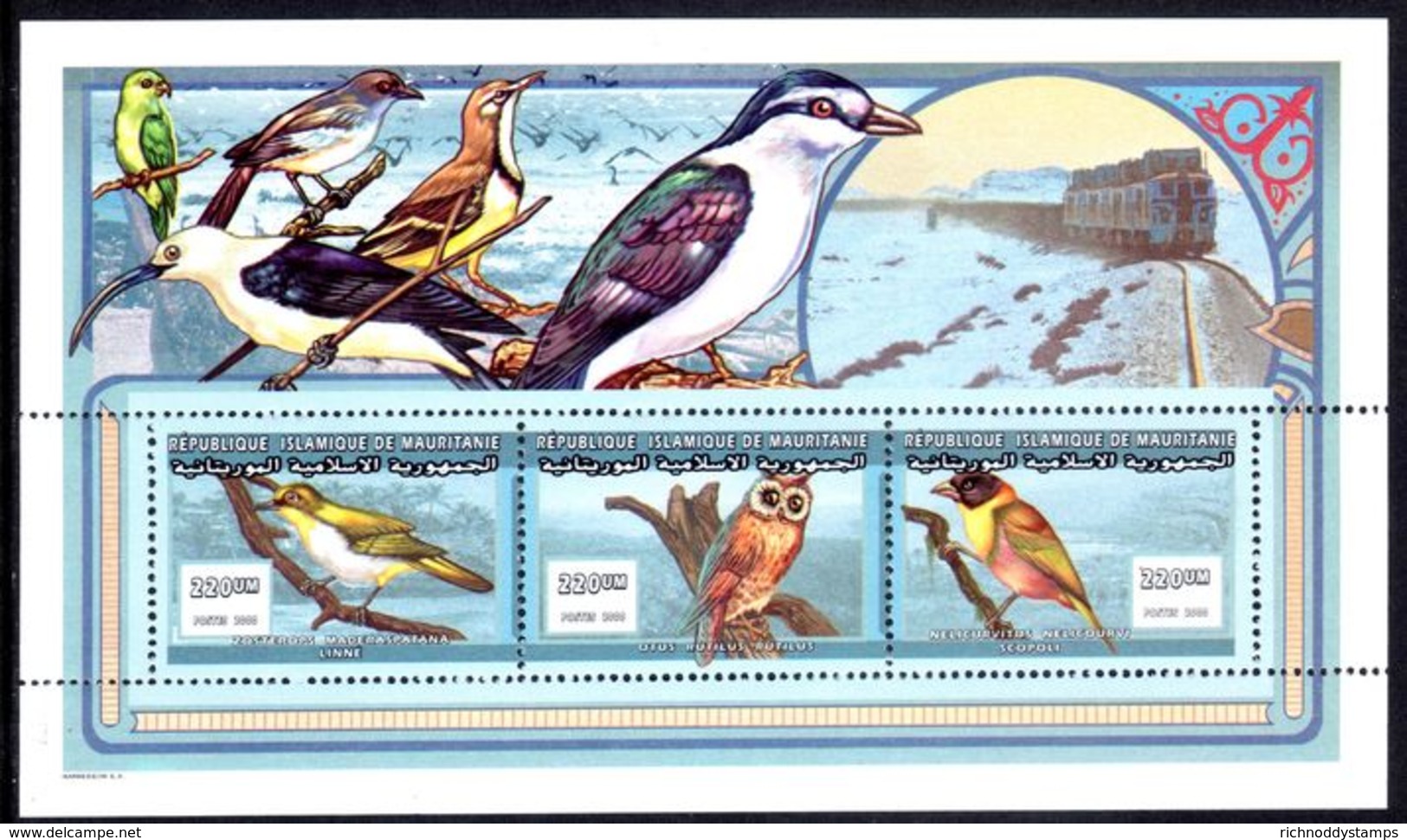 Mauritania 2000 Birds Sheetlet Unmounted Mint. - Mauritania (1960-...)