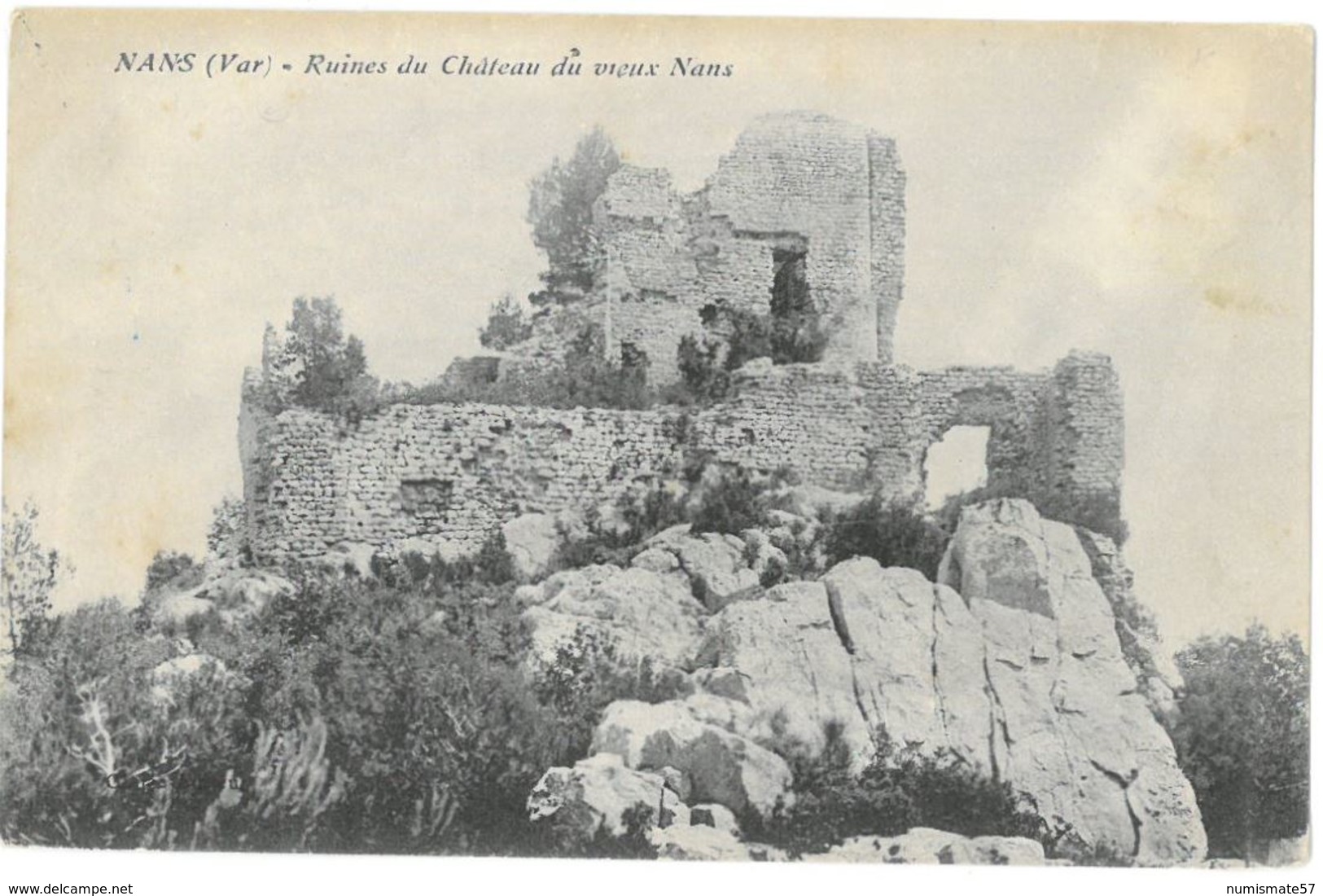 CPA NANS LES PINS - Ruines Du Château Du Vieux Nans - Nans-les-Pins