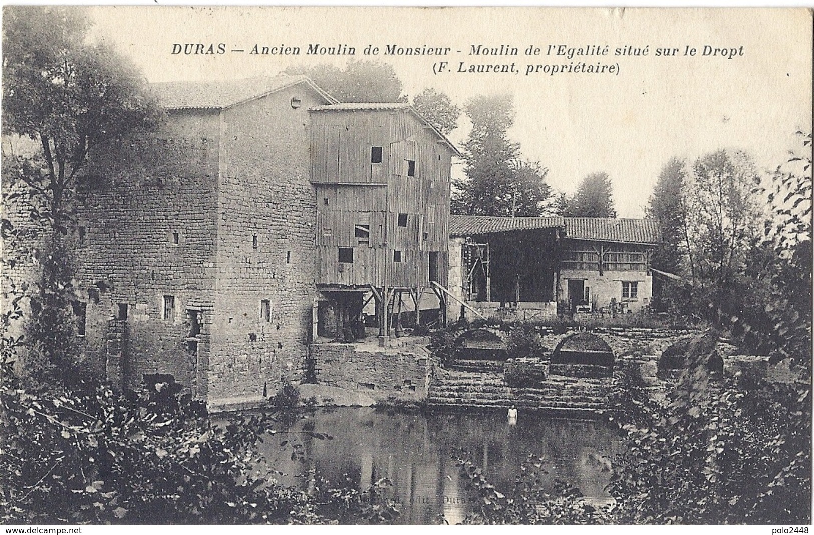 CPA - Duras - Ancien Moulin De Monsieur  -moulin De L'égalité Situé Sur Le Dropt - Autres & Non Classés