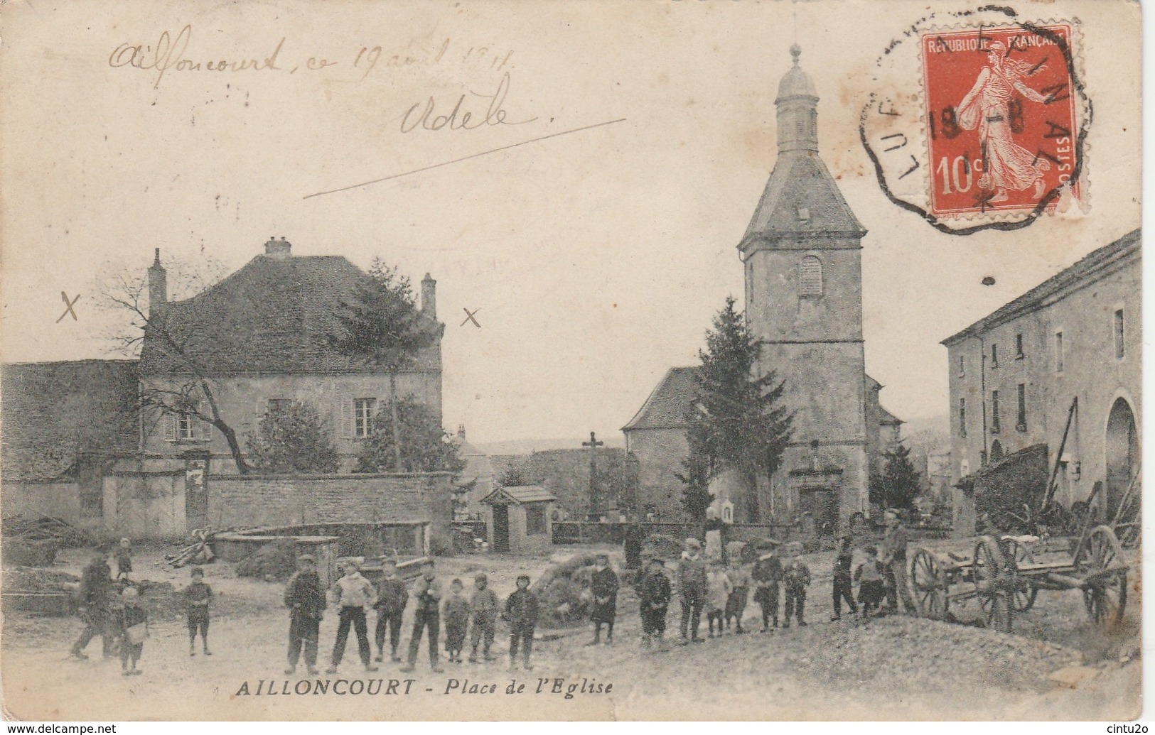 Haute Saône , Ailloncourt, Place De L' église . - Autres & Non Classés