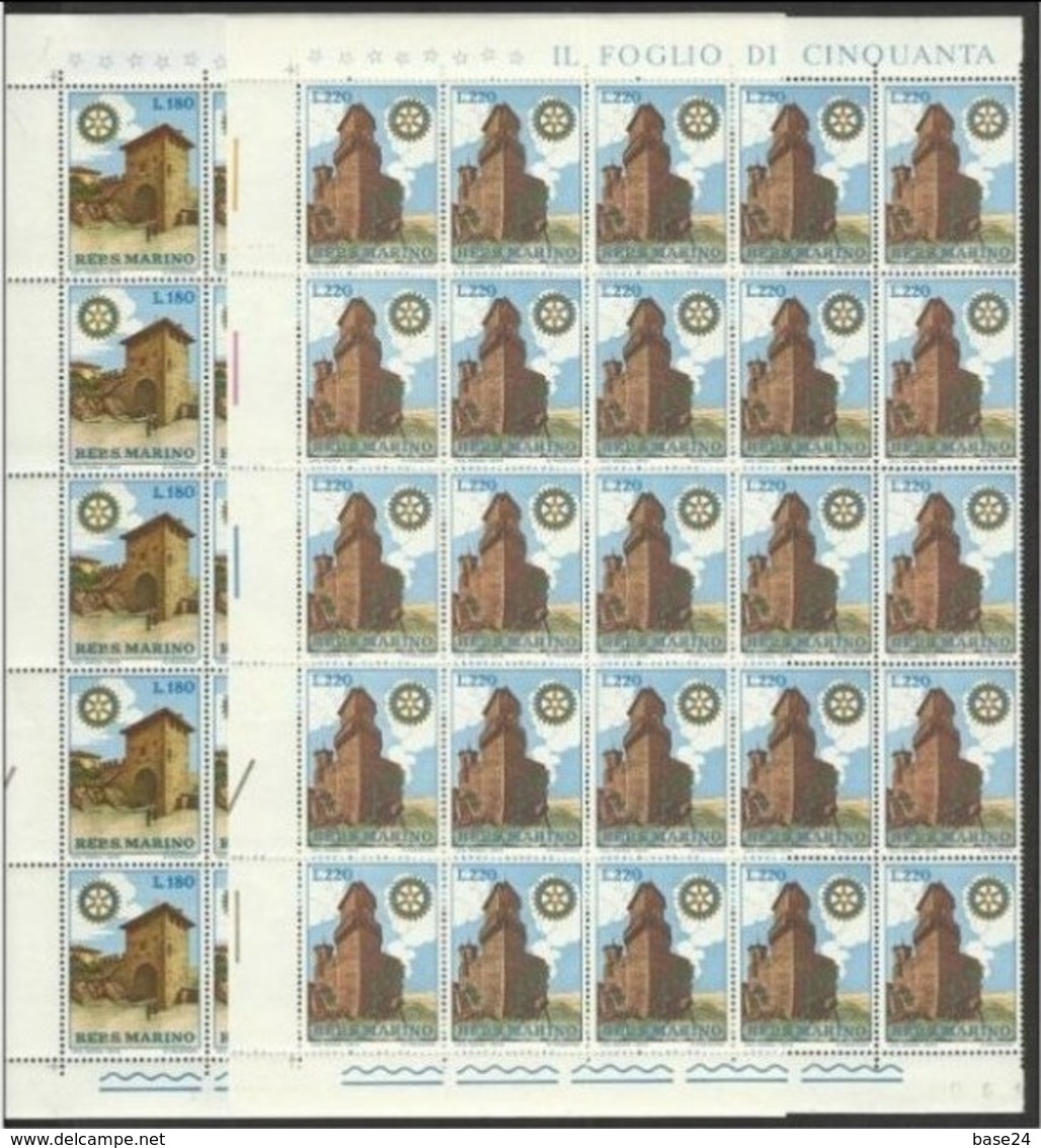 1970 San Marino Saint Marin ROTARY 25 Serie Di 2v. MNH** In ½ Foglio - Rotary, Lions Club