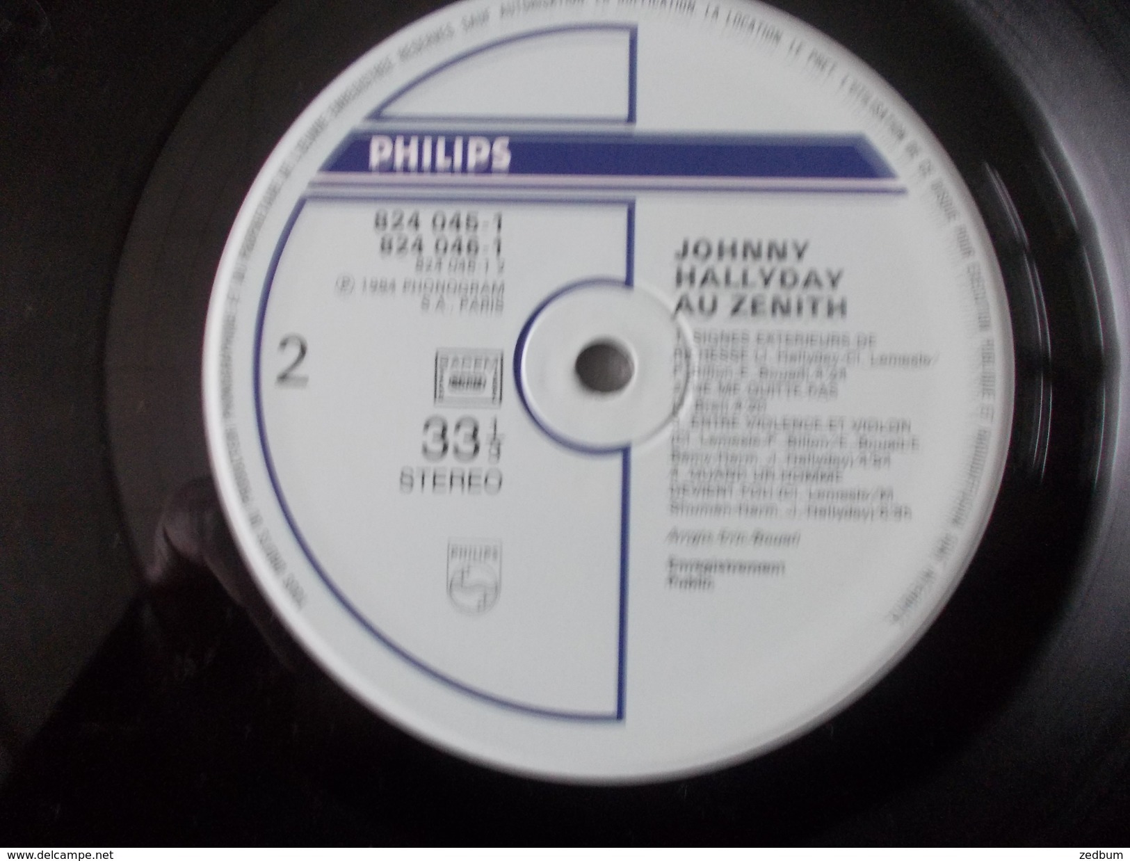 33T - Johnny Hallyday double album 20 titres au zenith