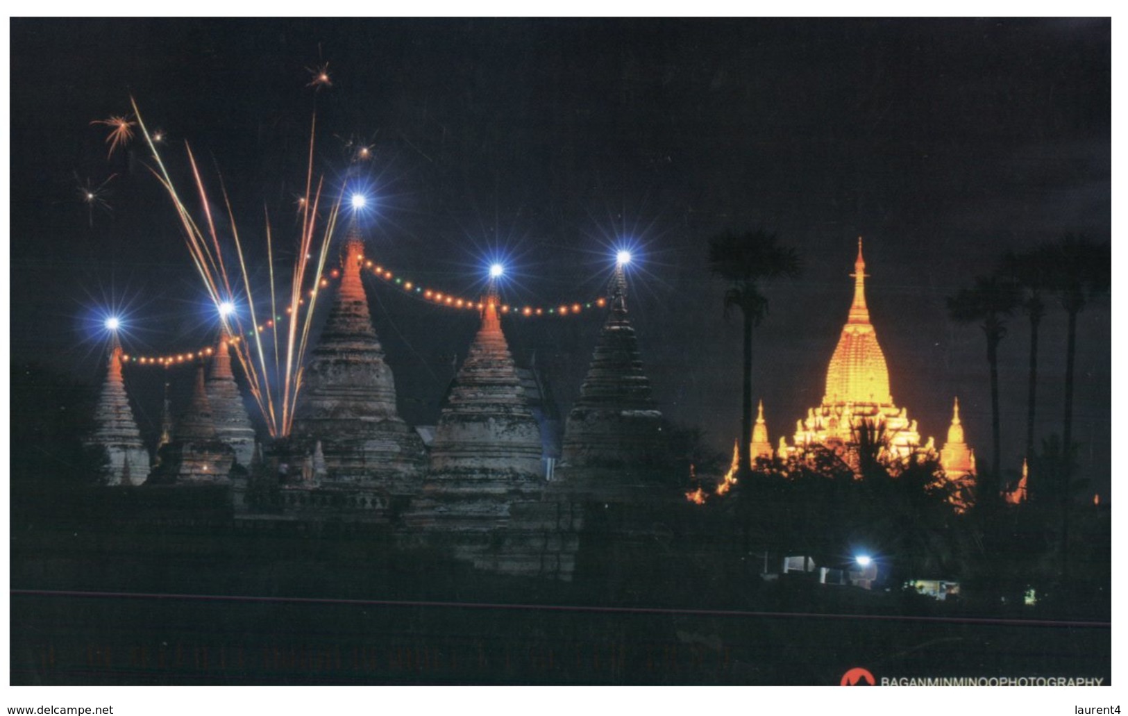 (600) Myanmar Temples + Stamp - Myanmar (Burma)