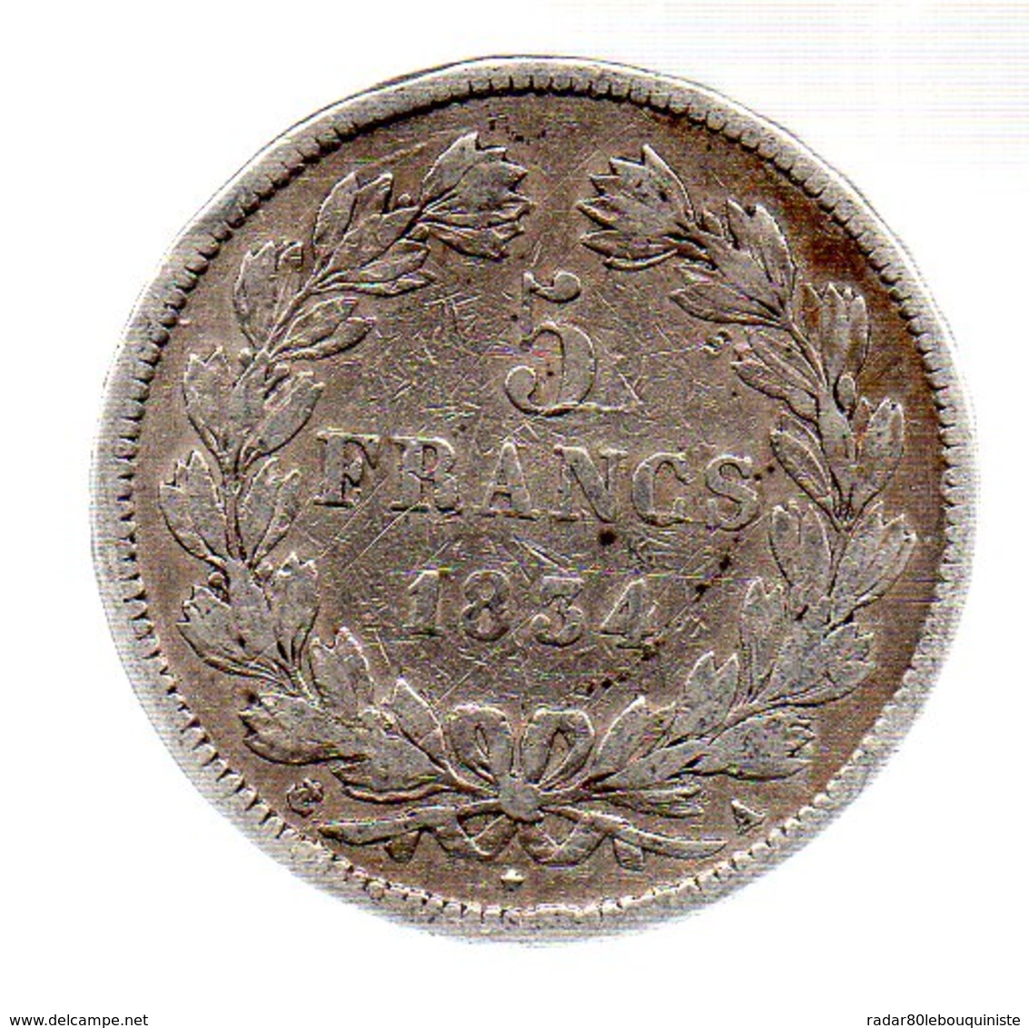 5 FRANCS LOUIS PHILIPPE I ROI DES FRANCAIS.1834 A --------------.TB - Sonstige & Ohne Zuordnung
