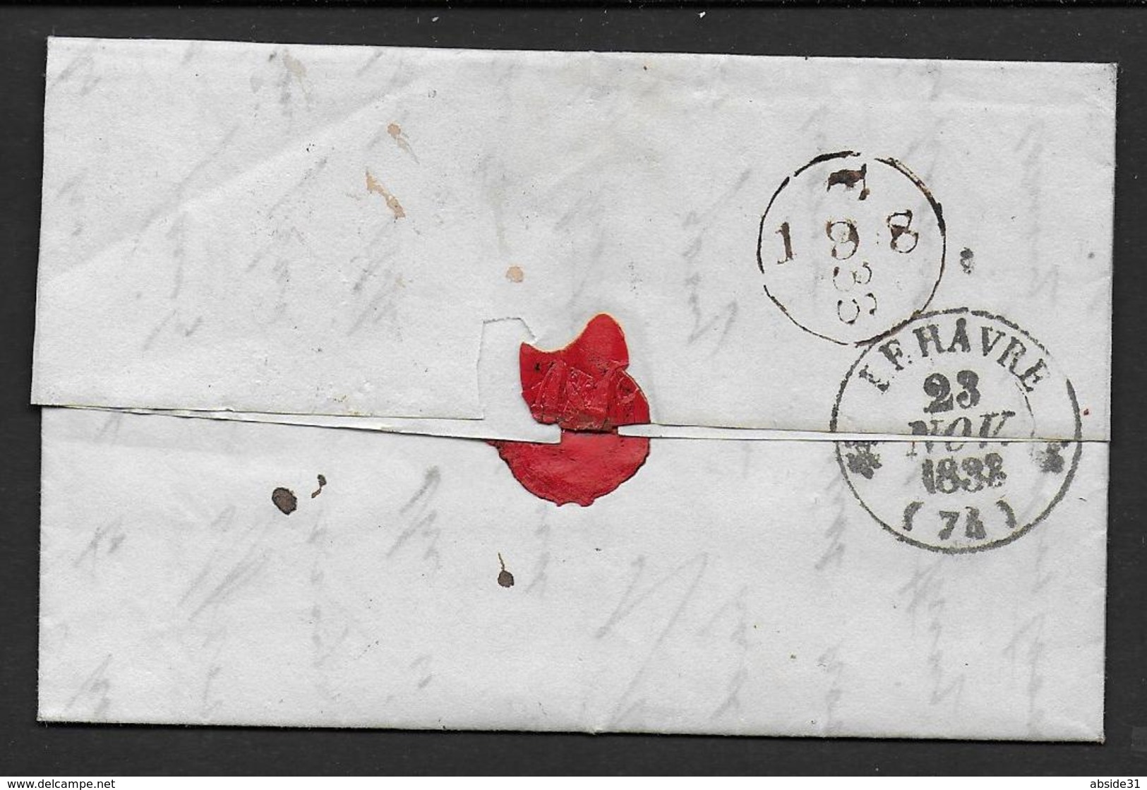 Cachet D' Entrée  ANGLETERRE / PAR CALAIS  Sur Lettre De 1833 - Entry Postmarks