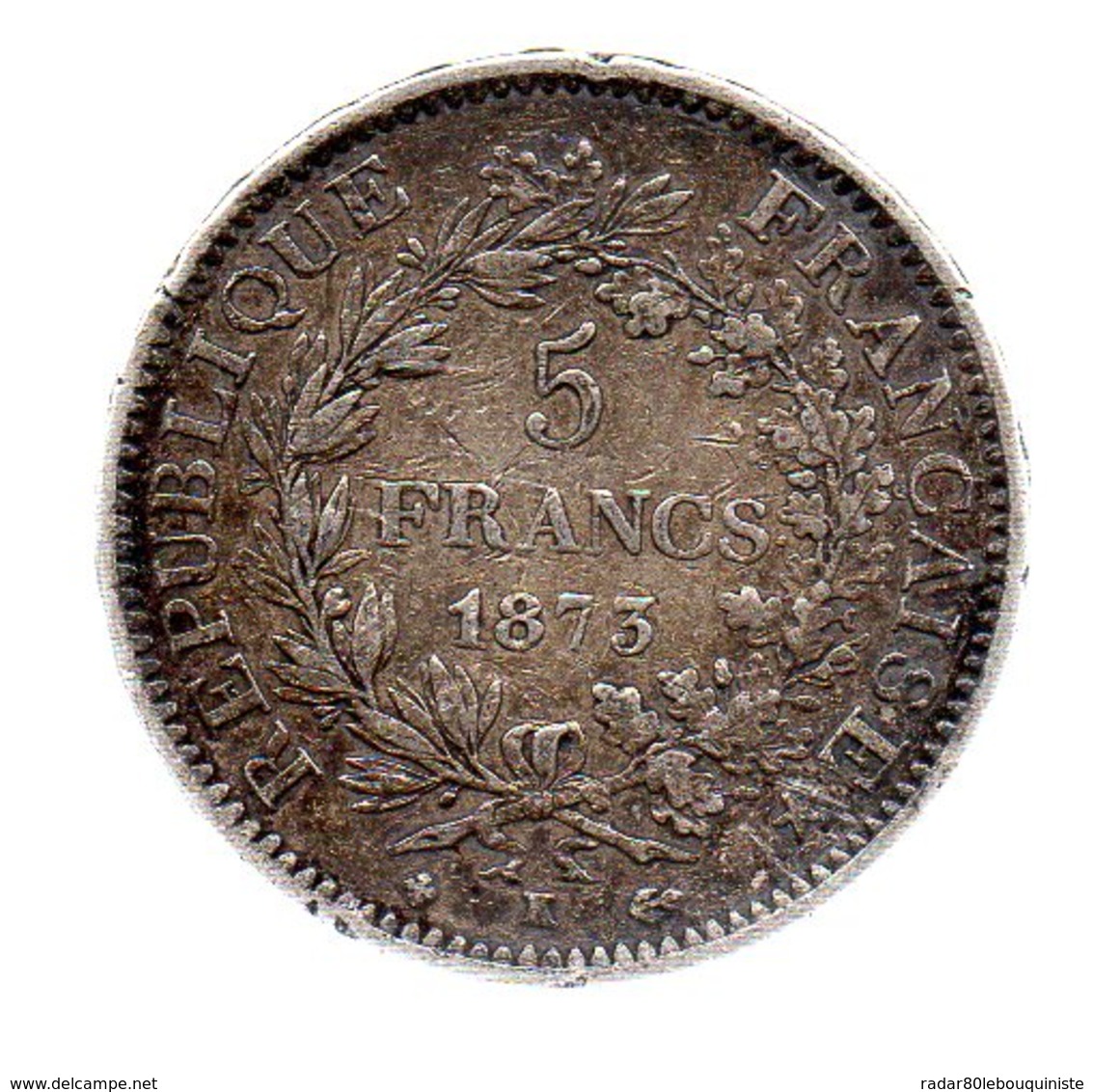 5 FRANCS  HERCULE 1873 K . ----------TB - Autres & Non Classés