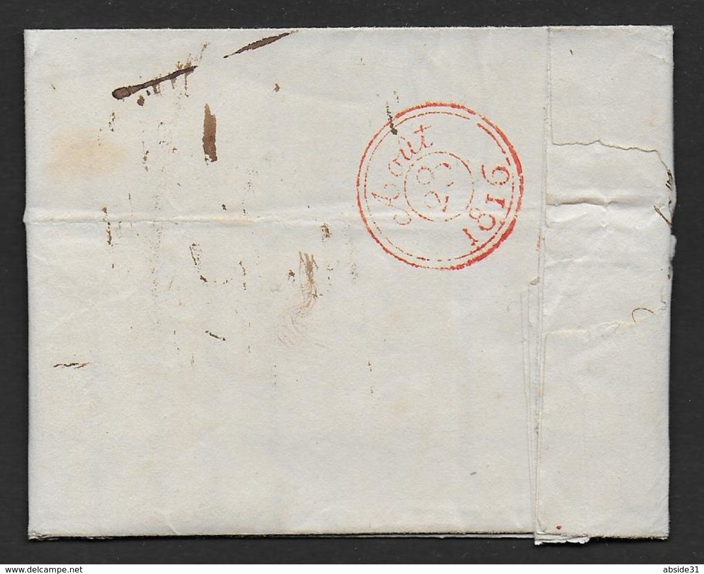 Marque GEND Sur Lettre De 1816 Pour Paris - 1815-1830 (Période Hollandaise)