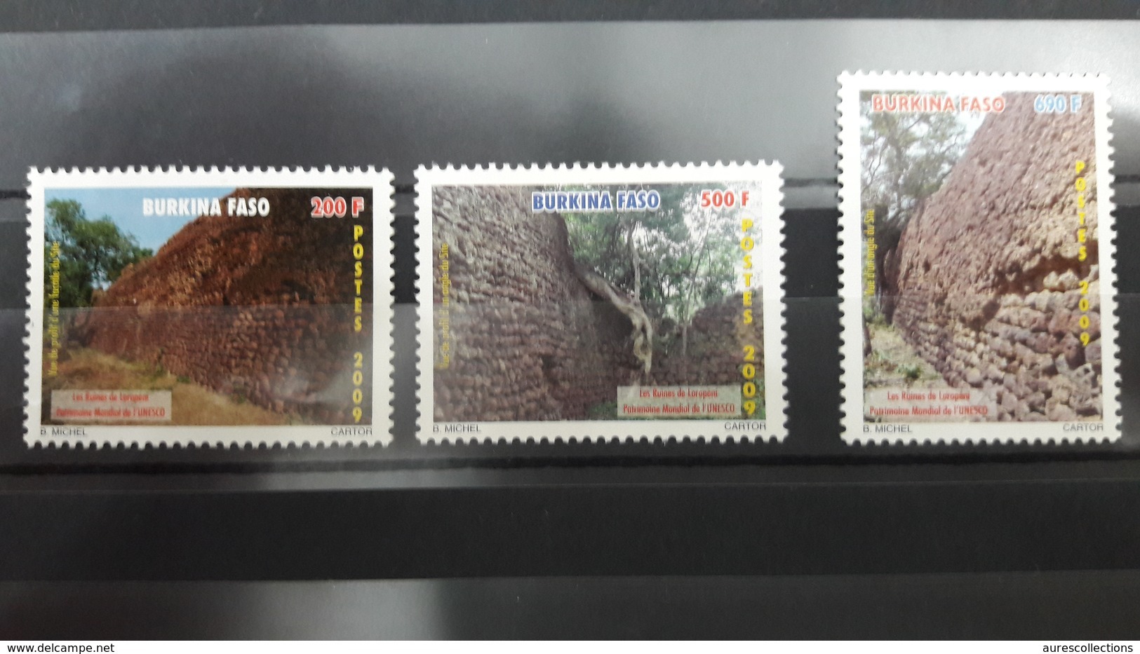 BURKINA FASO RUINES DE LOROPENI RUINS YT 1367/9 1367 1368 1369 TOURISME TOURISM HERITAGE - UNESCO - 2009 - RARE - MNH ** - Burkina Faso (1984-...)