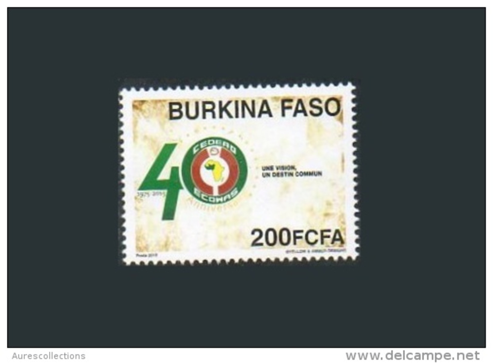 BURKINA FASO BURKINAFASO 40 ANS DE LA CEDEAO 40 TH ECOWAS ANNIVERSARY YEARS 2015 MNH ** RARE - Burkina Faso (1984-...)