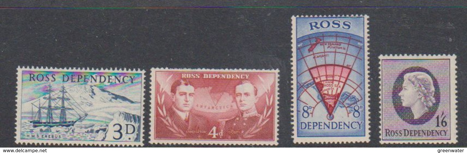 Ross Dependency 1957 Definitives 4v (see Perf. 4p) ** Mnh (38648A) - Unused Stamps