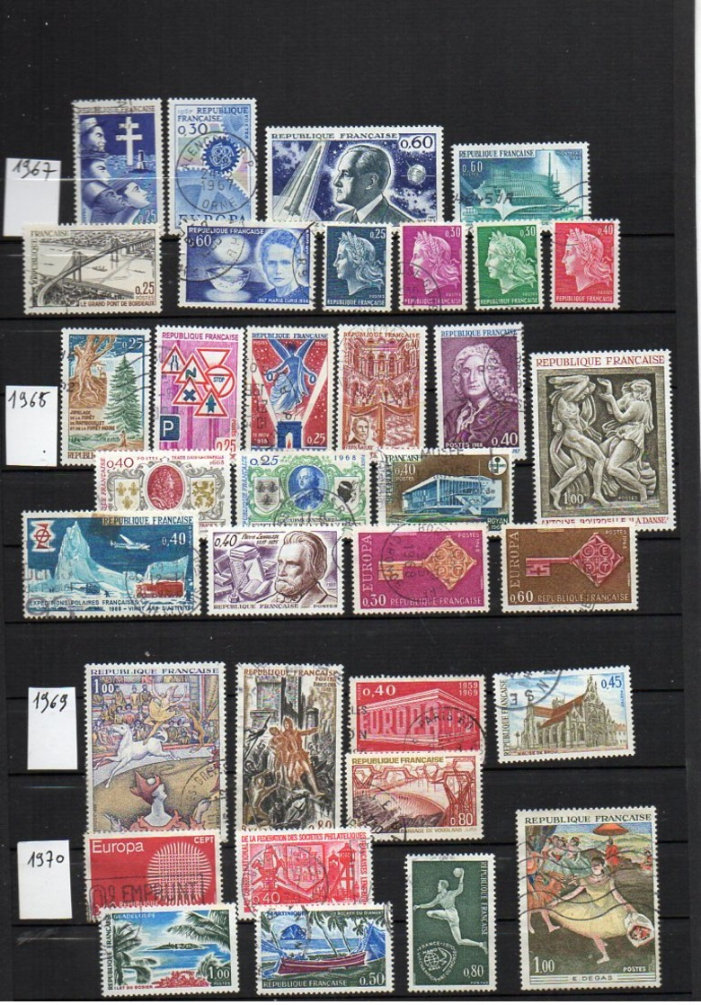 lot De 1800  TIMBRES FRANCE DE 1900 A 2001 oblitérés en ALBUM YT // 43 SCANNS