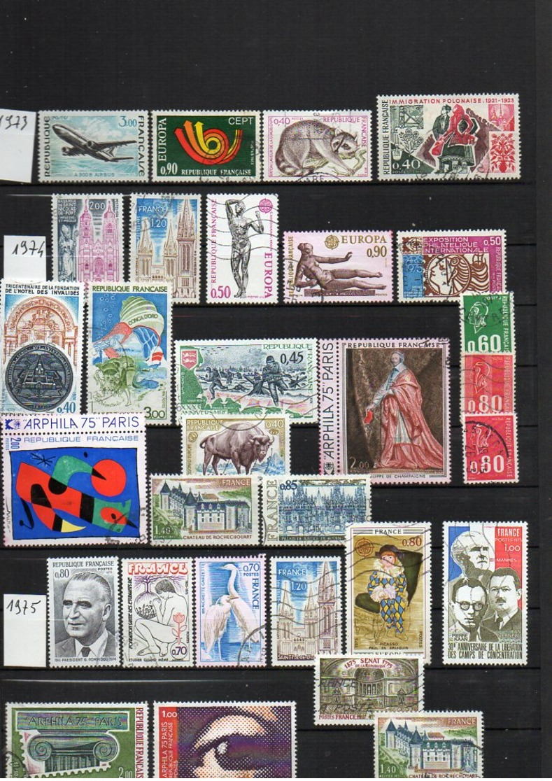 lot De 1800  TIMBRES FRANCE DE 1900 A 2001 oblitérés en ALBUM YT // 43 SCANNS