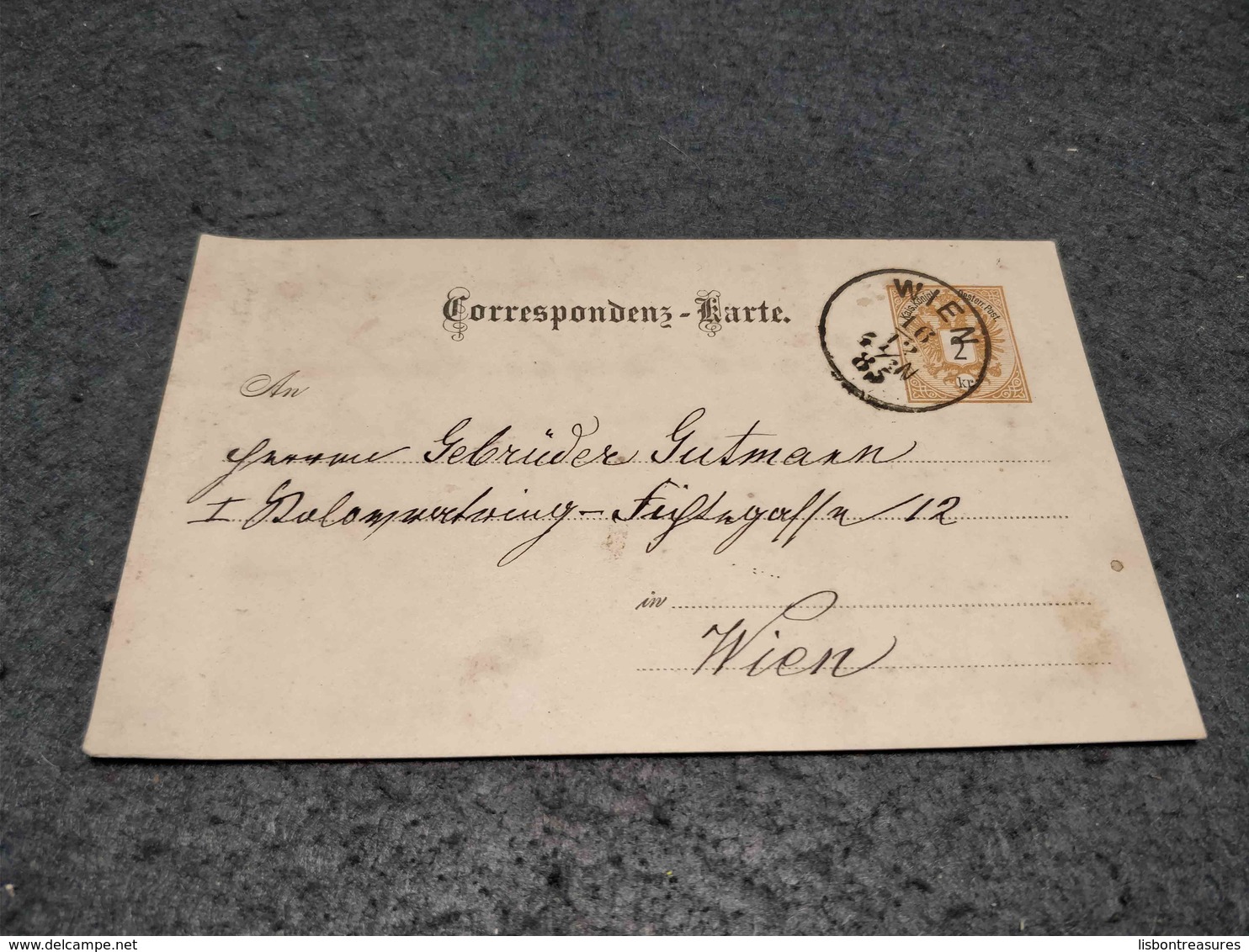 AUSTRIA STATIONERY CARD WIEN CANCEL 1885 - Sonstige & Ohne Zuordnung
