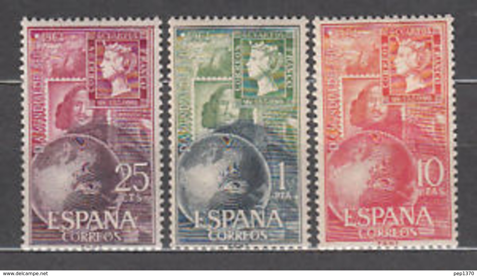 ESPAÑA 1964 - DIA MUNDIAL DEL SELLO - EDIFIL Nº 1595-1597** - Neufs