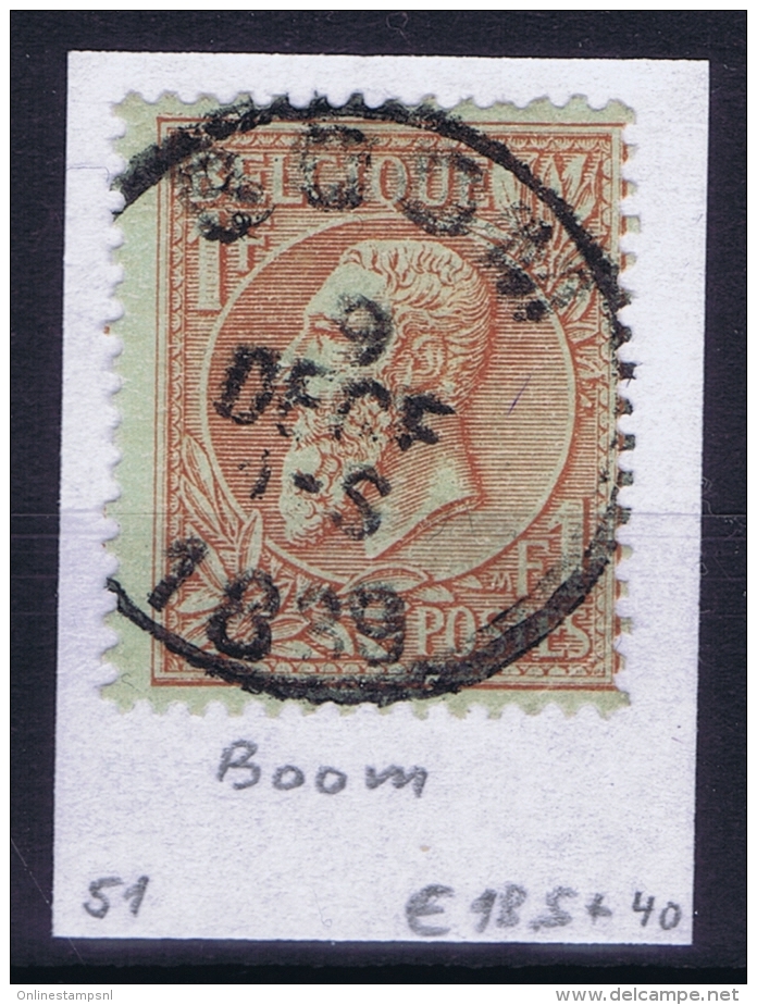 Belgium: OBP 51 Cancel Boom - 1884-1891 Leopold II