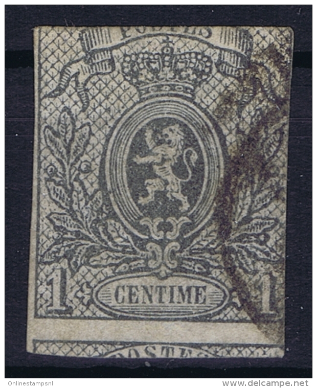 Belgium: OBP 22 Used 1866 Very Light Fold - 1866-1867 Coat Of Arms