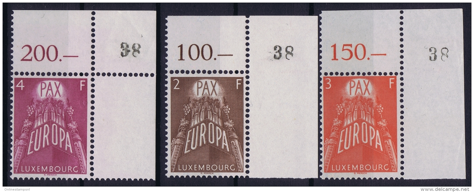 Luxembourg  Mi Nr 572 - 574   Postfrisch/neuf Sans Charniere /MNH/** 1957 Corner Pieces - Ungebraucht
