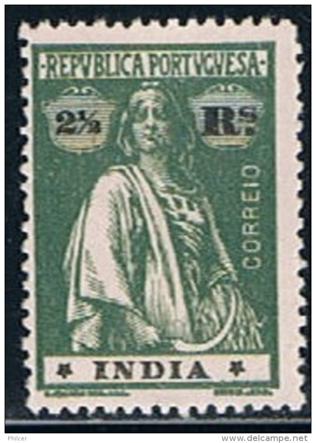 India, 1914, # 257 (II-II), Papel Pontinhado, MNH - Portuguese India